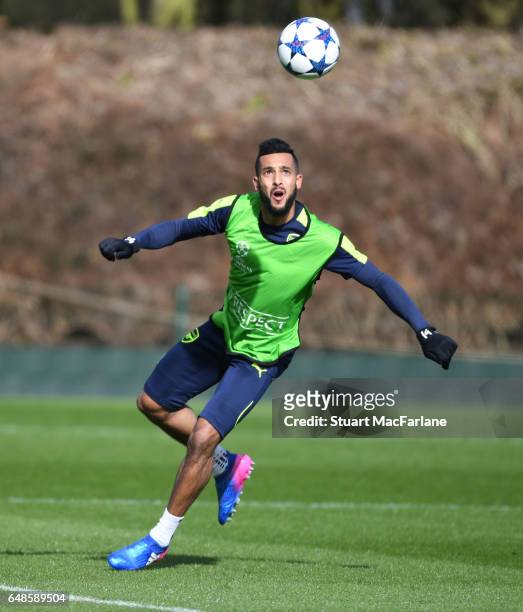 Theo Walcott of Arsenal during a training session at London Colney on March 6, 2017 in St Albans, England.