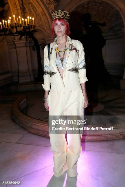 Philippa Price attends the Stella McCartney show as part of the Paris Fashion Week Womenswear Fall/Winter 2017/2018 on March 6, 2017 in Paris, France.