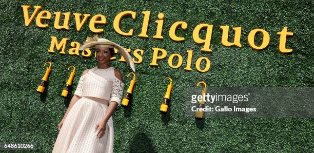 Boitumelo Thulo, professionally known as "Boity" during the 2017 Veuve Clicquot Masters Polo at the Val de Vie Estate on March 04, 2017 in Cape Town,...