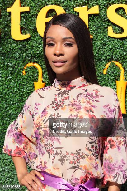 American television personality Zuri Hall during the 2017 Veuve Clicquot Masters Polo at the Val de Vie Estate on March 04, 2017 in Cape Town, South...