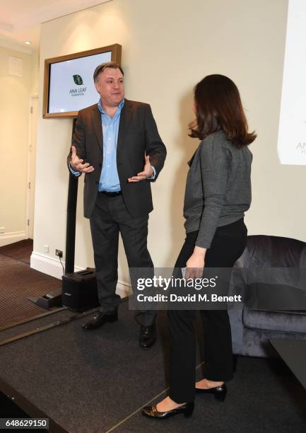 Ed Balls and Mishal Husain attend the 'Turn The Tables' lunch hosted by Tania Bryer and James Landale in aid of Cancer Research UK at BAFTA...