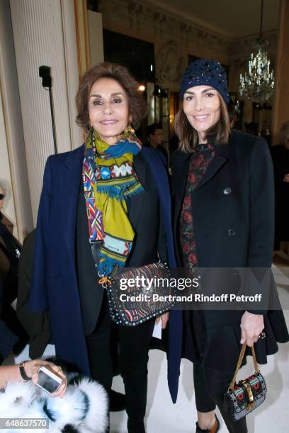 Naty Abascal and Adriana Abascal attend the Giambattista Valli show as part of the Paris Fashion Week Womenswear Fall/Winter 2017/2018 on March 6,...
