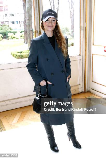Miroslava Dumas attends the Giambattista Valli show as part of the Paris Fashion Week Womenswear Fall/Winter 2017/2018 on March 6, 2017 in Paris,...