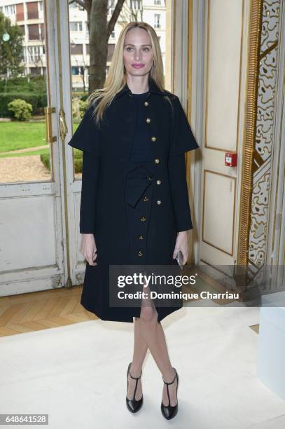 Lauren Santo Domingo attends the Giambattista Valli show as part of the Paris Fashion Week Womenswear Fall/Winter 2017/2018 on March 6, 2017 in...