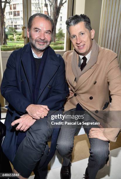 Remo Ruffini and Stefano Tonchi attend the Giambattista Valli show as part of the Paris Fashion Week Womenswear Fall/Winter 2017/2018 on March 6,...