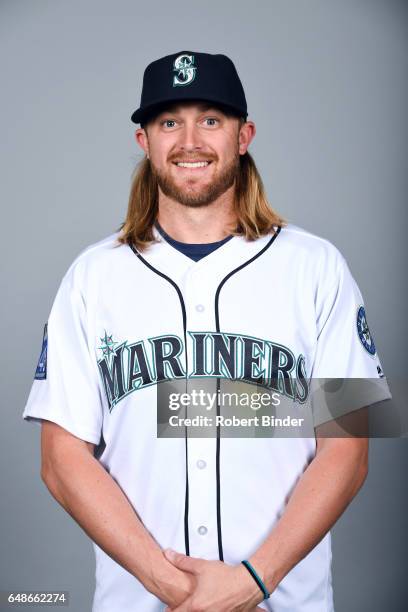 Taylor Motter of the Seattle Mariners poses during Photo Day on Monday, February 20, 2017 at Peoria Sports Complex in Peoria, Arizona.