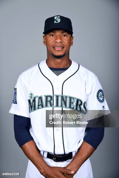 Ariel Miranda of the Seattle Mariners poses during Photo Day on Monday, February 20, 2017 at Peoria Sports Complex in Peoria, Arizona.