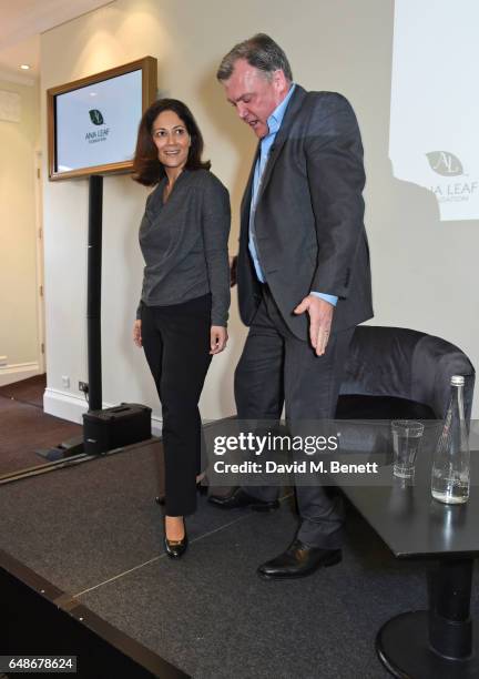 Mishal Husain and Ed Balls dance at the 'Turn The Tables' lunch hosted by Tania Bryer and James Landale in aid of Cancer Research UK at BAFTA...