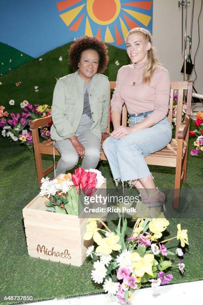 Comedian Wanda Sykes and actor Busy Philipps behind the scenes of Making with Michaels at Stage THIS on March 1, 2017 in Sun Valley, California.