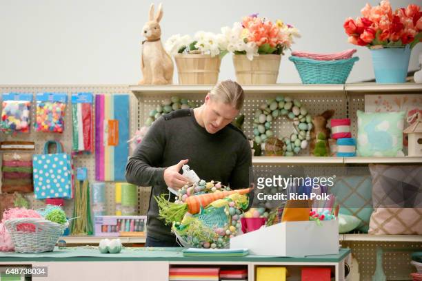 Player Clay Matthews III behind the scenes of Making with Michaels at Stage THIS on March 2, 2017 in Sun Valley, California.