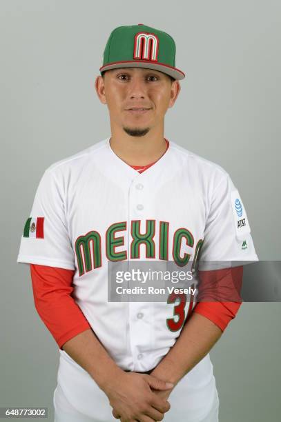 Miguel Aguilar Team Mexico poses for a headshot for Pool D of the 2017 World Baseball Classic on Monday, March 6, 2017 at the Peoria Sports Complex...