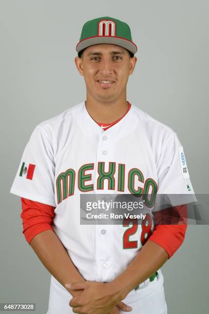 Geovanny Gallegos of Team Mexico poses for a headshot for Pool D of the 2017 World Baseball Classic on Monday, March 6, 2017 at the Peoria Sports...