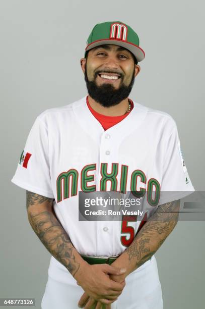 Sergio Romo of Team Mexico poses for a headshot for Pool D of the 2017 World Baseball Classic on Monday, March 6, 2017 at the Peoria Sports Complex...