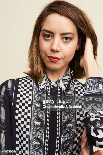 Aubrey Plaza poses for portrait session at the 2017 Film Independent Spirit Awards on February 25, 2017 in Santa Monica, California.