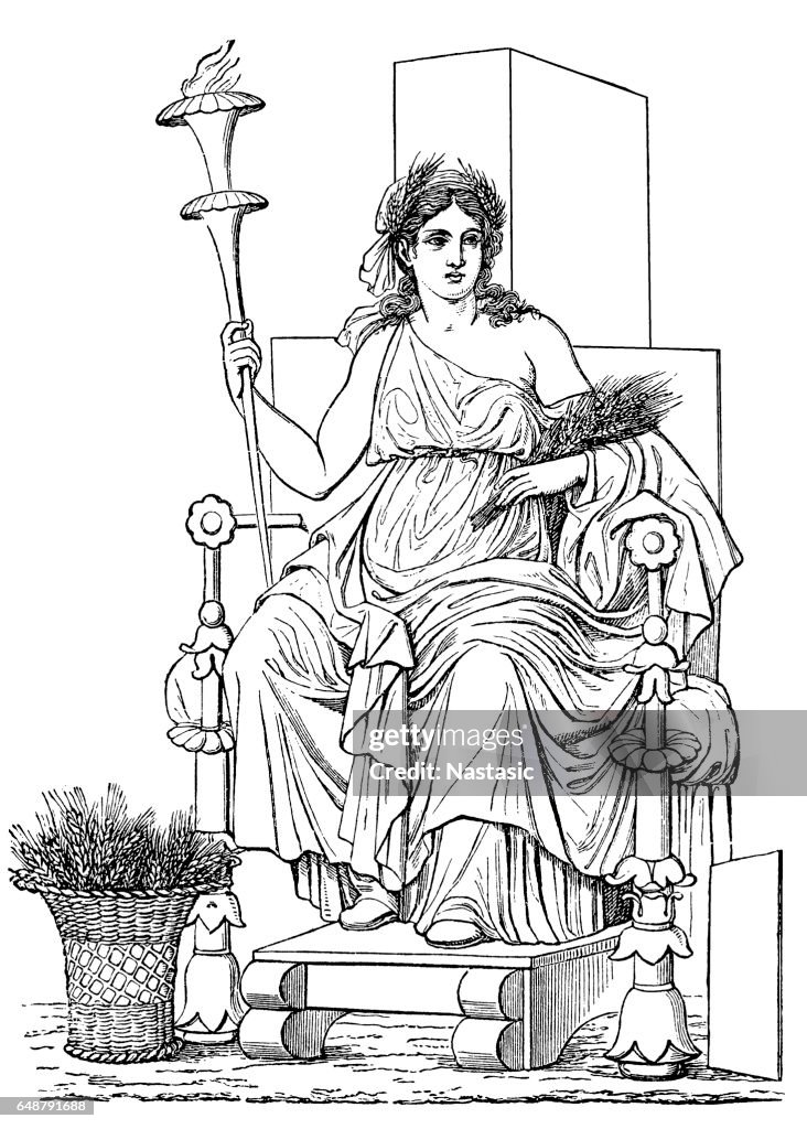 Demeter Ceres Greek Goddess High-Res Vector Graphic - Getty Images