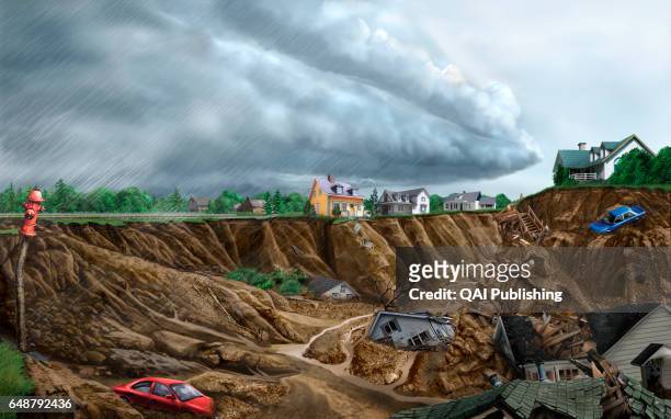 Landslide, Areas with sloping terrain occasionally see the ground slip away. There are a number of natural causes for this type of movement, which is...