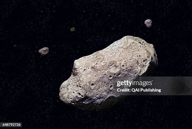 Ida, Ida, discovered by the Galileo probe in 1993, is 52 km long and has a tiny moon, Dactyl.