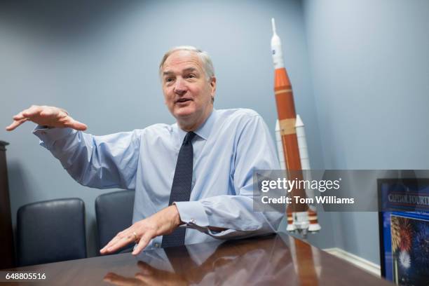 Sen. Luther Strange, R-Ala., is interviewed by Roll Call in Dirksen Building, March 6, 2017.