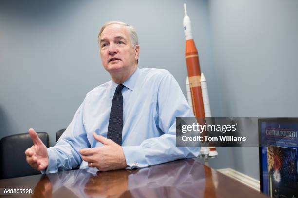 Sen. Luther Strange, R-Ala., is interviewed by Roll Call in Dirksen Building, March 6, 2017.