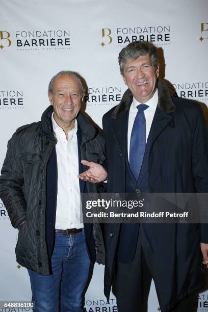 Thierry Gaubert and Enrico Iathia attend 'Monsieur & Madame Andelman' Premiere Hosted By Fondation Barriere at Cinema Elysee Biarritz on March 6,...