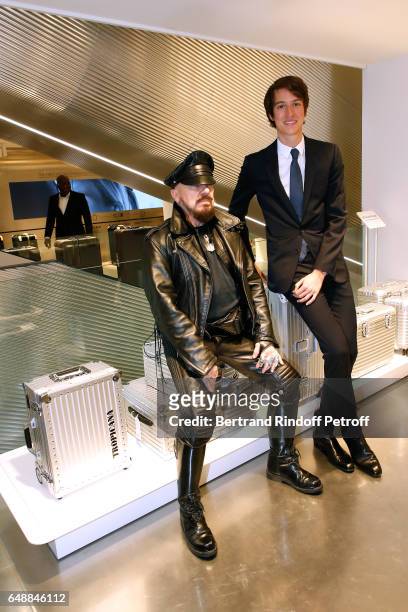 Peter Marino and CEO of Rimowa, Alexandre Arnault attend the Opening of the Boutique Rimowa - 73 Rue du Faubourg Saint Honore in Paris on March 6,...