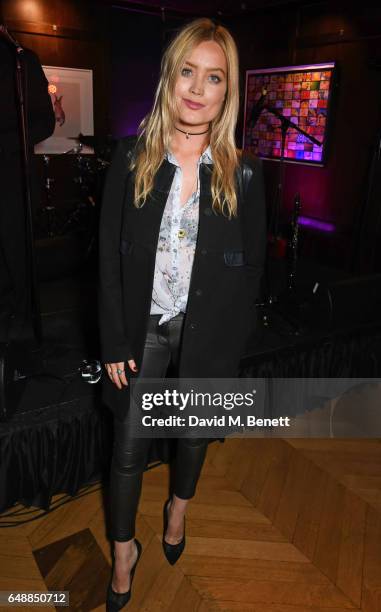 Laura Whitmore attends the Collette Cooper showcase with Luc Belaire at The Groucho Club on March 6, 2017 in London, England.