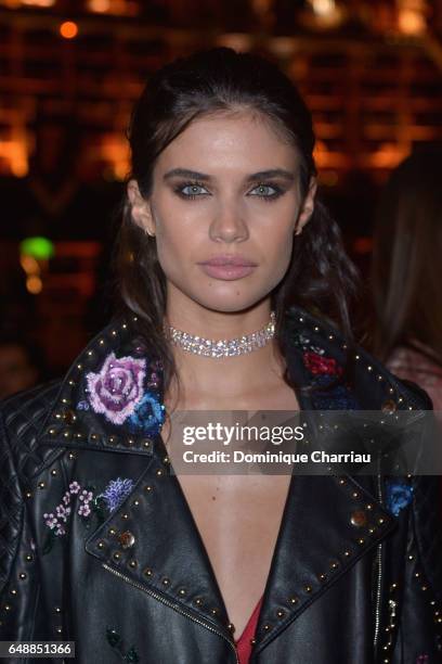 Sara Sampaio attends the FENTY PUMA by Rihanna show as part of the Paris Fashion Week Womenswear Fall/Winter 2017/2018 on March 6, 2017 in Paris,...