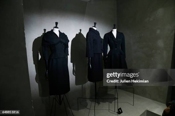 General ambiance of atmosphere of the "Balenciaga, L'Oeuvre En Noir" Exhibition as part of the Paris Fashion Week Womenswear Fall/Winter 2017/2018 on...