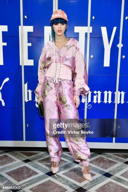 Sita Abellan attends FENTY PUMA by Rihanna Fall / Winter 2017 Collection at Bibliotheque Nationale de France on March 6, 2017 in Paris, France.