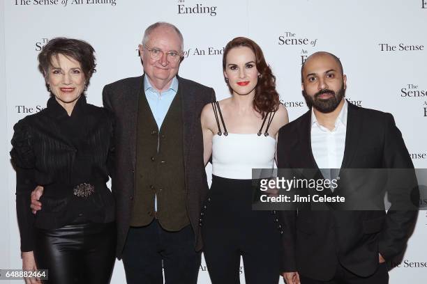 Harriet Walter, Jim Broadbent, Michelle Dockery and Ritesh Batra attend "The Sense Of An Ending" New York Screening at The Museum of Modern Art on...
