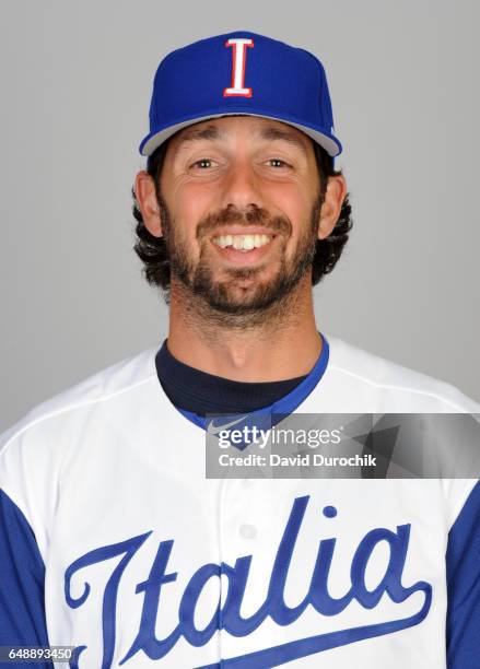 Chris Colabello of Team Italy poses for a headshot for Pool D of the 2017 World Baseball Classic on Monday, March 6, 2017 at Hohokam Stadium in Mesa,...