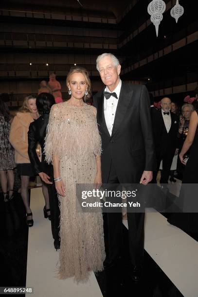 Julia Koch and David Koch attend The School Of American Ballet's 2017 Winter Ball at David H. Koch Theater at Lincoln Center on March 6, 2017 in New...