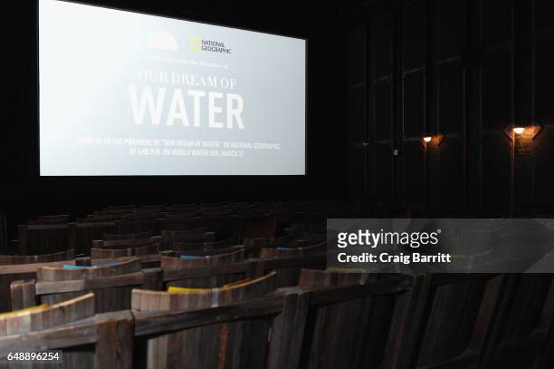 View of atmosphere during the Stella Artois and National Geographic world premiere of "Our Dream Of Water," documentary by award-winning director...