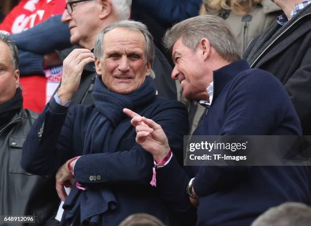 Wolfgang Overath looks on during the Bundesliga match between 1. FC Koeln and Bayern Muenchen at RheinEnergieStadion on March 4, 2017 in Cologne,...