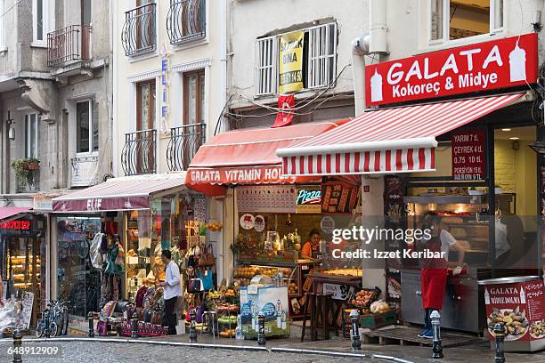 street scene at tunel, istanbul turkey - tunel istanbul stock pictures, royalty-free photos & images
