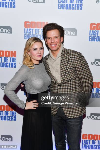 Elisha Cuthbert with her agent Chuck James at "Goon: Last Of The Enforcers" Premiere at Scotiabank Theatre on March 6, 2017 in Toronto, Canada.