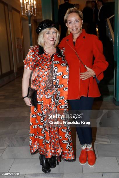 Patricia Riekel and Monika Peitsch attend the Man Doki Soulmates Wings Of Freedom Concert in Berlin on March 6, 2017 in Berlin, Germany.