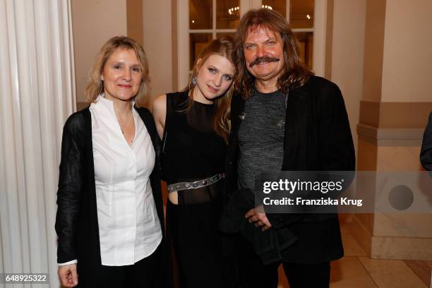 Eva Mandoki, Lara Mandoki and Leslie Mandoki during the Man Doki Soulmates Wings Of Freedom Concert in Berlin on March 6, 2017 in Berlin, Germany.