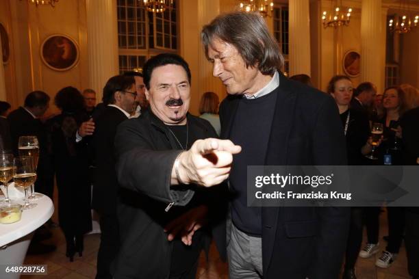 Bobby Kimball and Hans-Wilhelm Mueller-Wohlfahrt during the Man Doki Soulmates Wings Of Freedom Concert in Berlin on March 6, 2017 in Berlin, Germany.