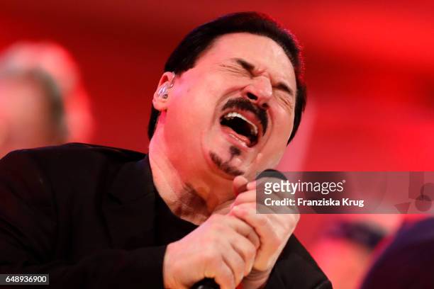Singer Bobby Kimball perform at the Man Doki Soulmates Wings Of Freedom Concert in Berlin on March 6, 2017 in Berlin, Germany.