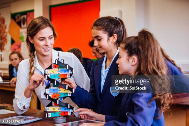 her  girls enjoy science - school students science stock pictures, royalty-free photos & images