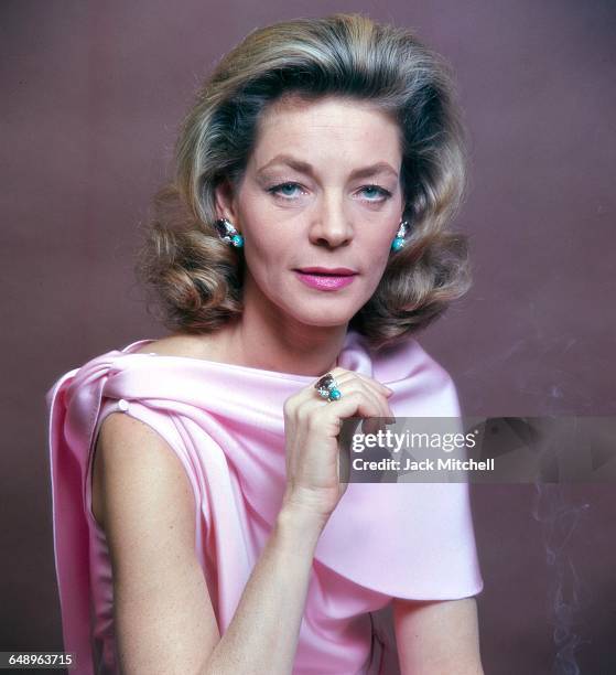 Actress Lauren Bacall photographed in NYC in 1966, the year she starred with Paul Newman in the film "Harper". Photo by Jack Mitchell/Getty Images.