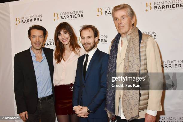 Nicolas Bedos, Doria Tillier, Antoine Gouy and Dominique Desseigne attend "Monsieur et Madame Adelman" Premiere at Elysee Biarritz on March 6 in...