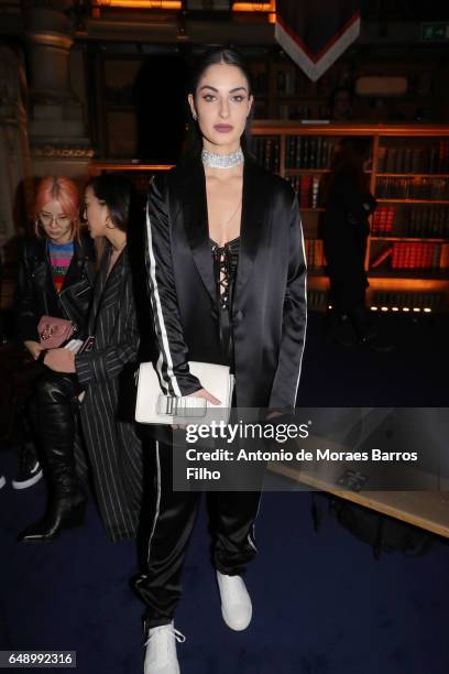 Guest attends the FENTY PUMA by Rihanna show as part of the Paris Fashion Week Womenswear Fall/Winter 2017/2018 on March 6, 2017 in Paris, France.