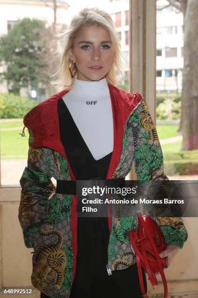 Guest attends the Giambattista Valli show as part of the Paris Fashion Week Womenswear Fall/Winter 2017/2018 on March 6, 2017 in Paris, France.