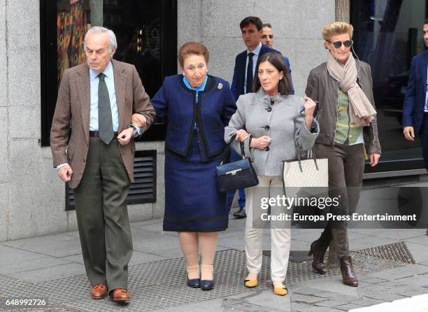Carlos Zurita, Princess Margarita, guest and Maria Zurita attend the Princess Margarita's 78th birthday on March 6, 2017 in Madrid, Spain. Princess...