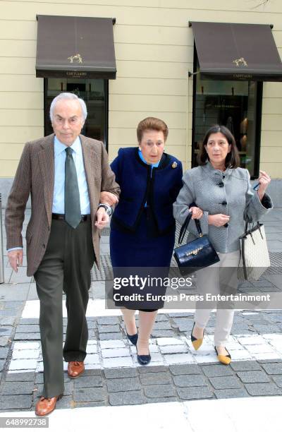 Carlos Zurita and Princess Margarita attend the Princess Margarita's 78th birthday on March 6, 2017 in Madrid, Spain. Princess Margarita is the...