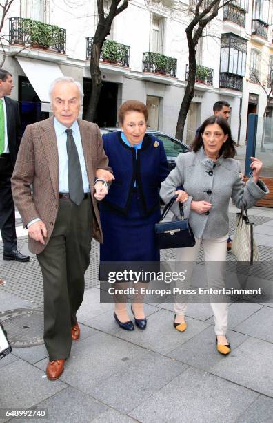 Carlos Zurita and Princess Margarita attend the Princess Margarita's 78th birthday on March 6, 2017 in Madrid, Spain. Princess Margarita is the...