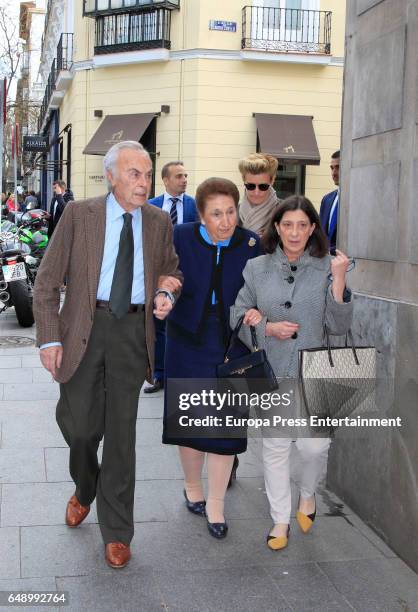 Carlos Zurita and Princess Margarita attend the Princess Margarita's 78th birthday on March 6, 2017 in Madrid, Spain. Princess Margarita is the...