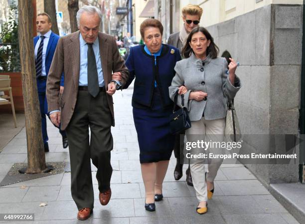 Carlos Zurita and Princess Margarita attend the Princess Margarita's 78th birthday on March 6, 2017 in Madrid, Spain. Princess Margarita is the...